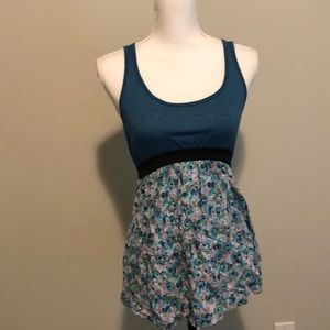 Blue floral tank